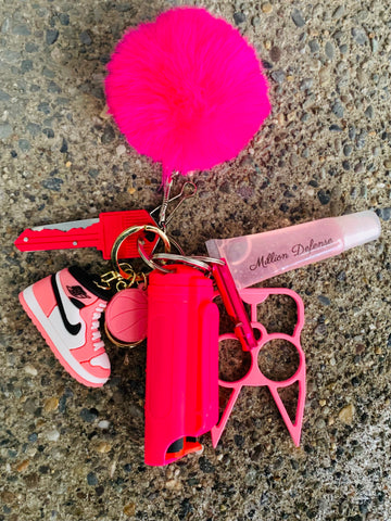Shoe Defense Keychain: Pink