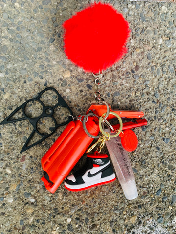 Shoe Defense Keychain: Red