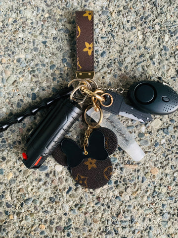 Black Mouse Defense Keychain: Black