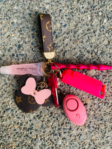 Pink Mouse Defense Keychain: Pink