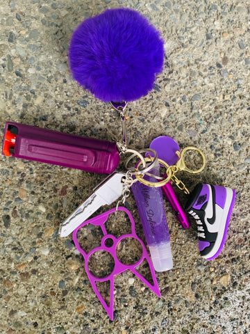 Shoe Defense Keychain: Purple